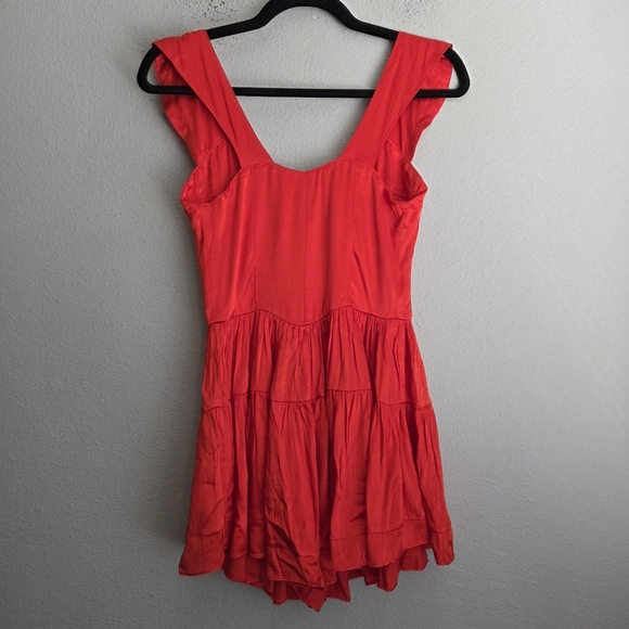 Vanessa Mooney Elisabeth Dress in Ruby Satin size XS NWT - Picture 7 of 9